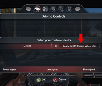 TDU2 Controls select wheel