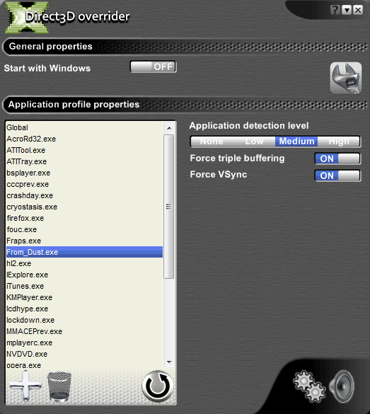 From Dust ATI vsync