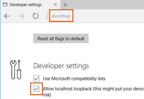 Allow Loopback in about:flags
